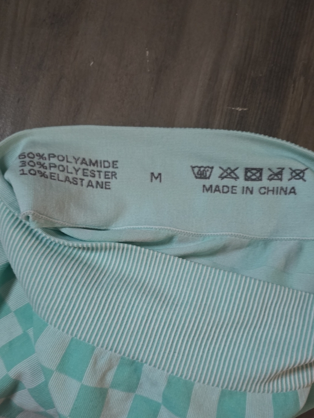 Turquoise checkered Shorts - Picture 3 of 4